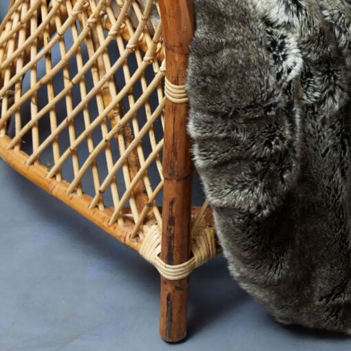 Boho Rustic Natural Rattan Dome Accent Chair Armchair