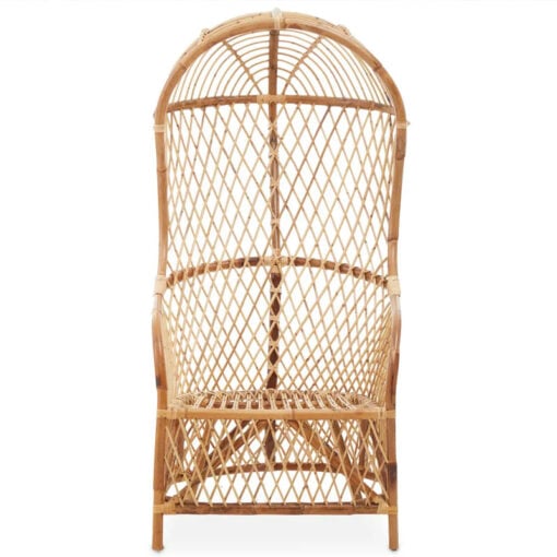 Boho Rustic Natural Rattan Dome Accent Chair Armchair