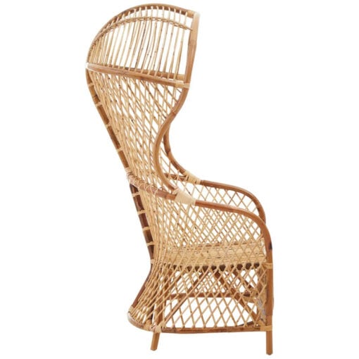 Boho Rustic Natural Rattan Dome Accent Chair Armchair