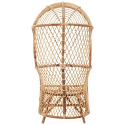 Boho Rustic Natural Rattan Dome Accent Chair Armchair