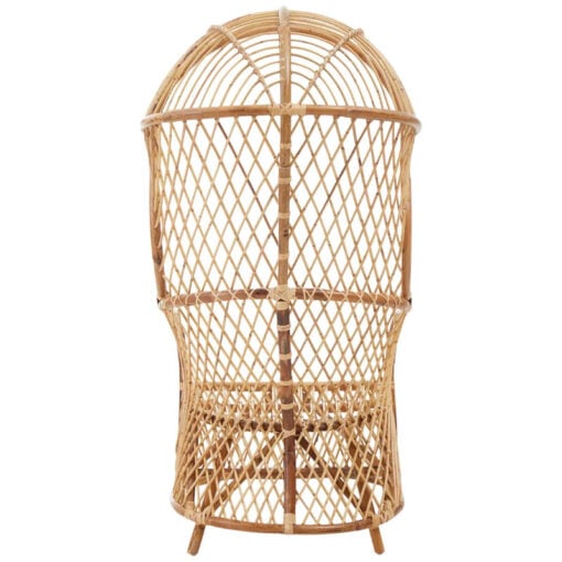 Boho Rustic Natural Rattan Dome Accent Chair Armchair