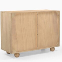 Boho Rustic Solid Light Mango Wood And Rattan Cane 6 Drawer Chest Of Drawers