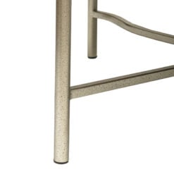 Champagne Gold Metal Round Coffee Table With Floral Print Top 80cm