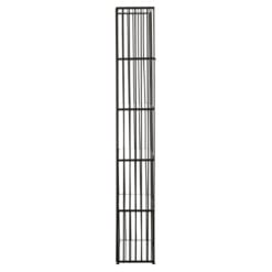 Industrial Black Metal And Glass 5 Tier Large Open Shelving Unit Bookcase 179cm