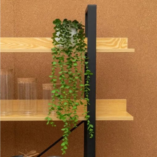 Industrial Black Metal And Yellow Wood 5 Tier Open Freestanding Shelving Unit Bookcase 170cm