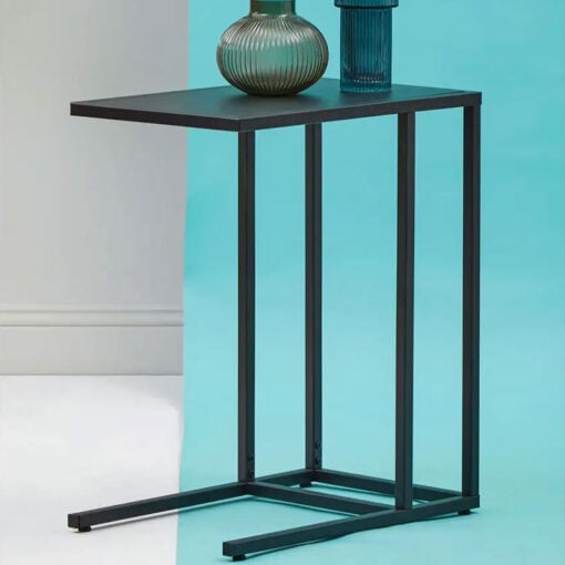Industrial Black Metal Laptop Table Sofa Table Side Table