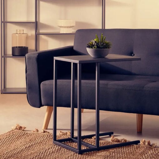 Industrial Black Metal Laptop Table Sofa Table Side Table