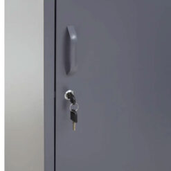 Industrial Locker Style Grey Metal 1 Door Tall Storage Cabinet 180cm