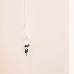 Industrial Locker Style White Metal 1 Door Tall Storage Cabinet 180cm