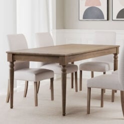Rustic Country Farmhouse 6-8 Seater Solid Mango Wood Dining Table 180cm