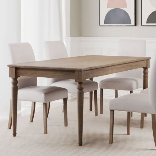 Rustic Country Farmhouse 6-8 Seater Solid Mango Wood Dining Table 180cm