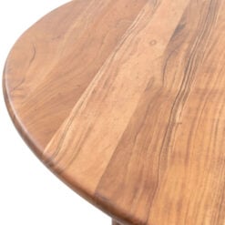 Rustic Country Farmhouse Solid Acacia Wood 4 Seater Round Dining Table 150cm