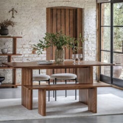 Rustic Country Farmhouse Solid Acacia Wood 6 Seater Dining Table 180cm