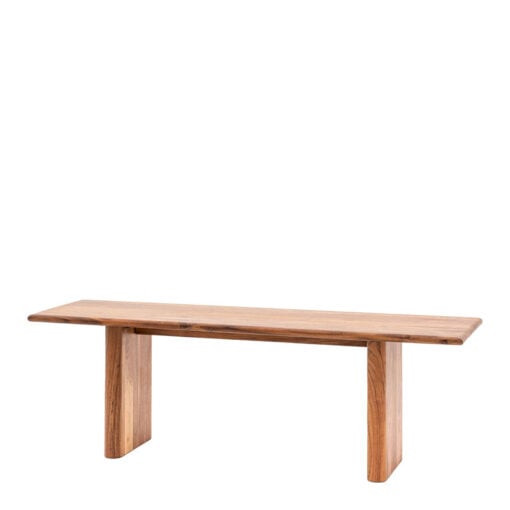 Rustic Country Farmhouse Solid Acacia Wood Backless Dining Bench 140cm