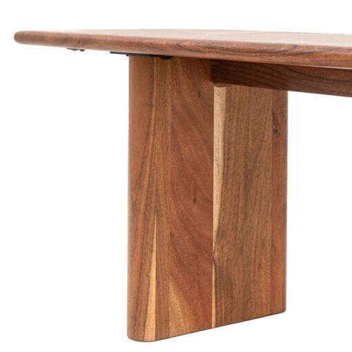 Rustic Country Farmhouse Solid Acacia Wood Backless Dining Bench 140cm