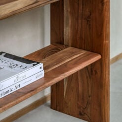 Rustic Country Farmhouse Solid Light Acacia Wood Large 2 Tier Console Table 160cm