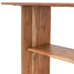 Rustic Country Farmhouse Solid Light Acacia Wood Large 2 Tier Console Table 160cm