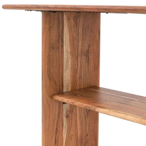 Rustic Country Farmhouse Solid Acacia Wood Large 2 Tier Console Table 160cm