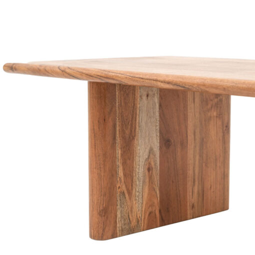 Rustic Country Farmhouse Solid Acacia Wood Large Low Coffee Table 150cm