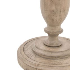 Rustic Country Farmhouse Solid Light Wood Pillar Round Side Table End Table