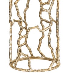 Twig Design Gold Metal And Glass Set Of 2 Nesting Side Tables
