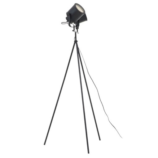 Industrial Black Metal 2 Movable Spotlights Tripod Floor Lamp