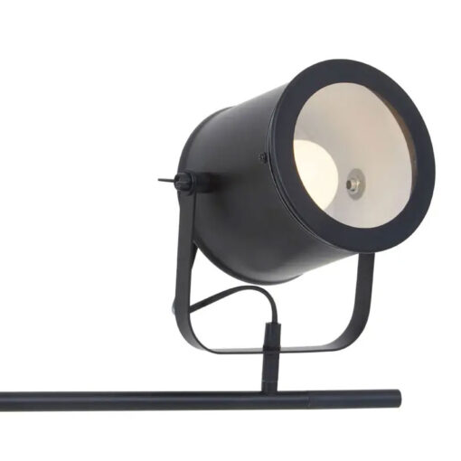 Industrial Black Metal 2 Movable Spotlights Tripod Floor Lamp