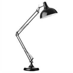 Industrial Black Metal Adjustable Study Floor Lamp