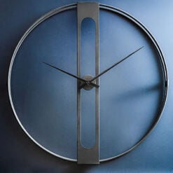 Industrial Black Metal Skeleton Extra Large Wall Clock 107cm