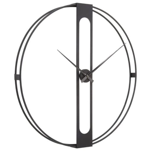 Industrial Black Metal Skeleton Extra Large Wall Clock 107cm
