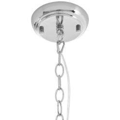 Industrial Silver Chrome Dome Lighthouse Ceiling Light Pendant 29cm