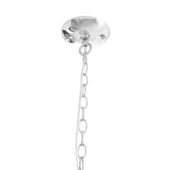 Industrial Silver Chrome Dome Shaped Ceiling Light Pendant 36cm