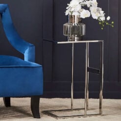 Silver Chrome Metal Sofa Table Laptop Table Side Table