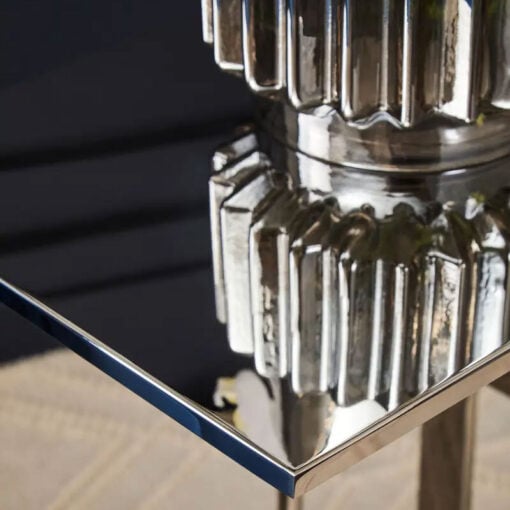 Silver Chrome Metal Sofa Table Laptop Table Side Table