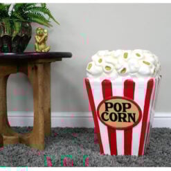 Boho Novelty Quirky Giant Box Of Popcorn Resin Side Table End Table