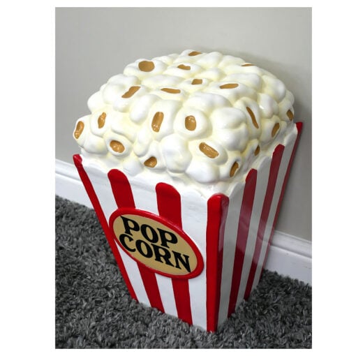 Boho Novelty Quirky Giant Box Of Popcorn Resin Side Table End Table