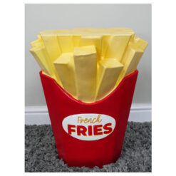 Boho Novelty Quirky Giant Portion Of French Fries Resin Side Table End Table