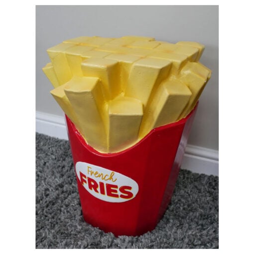 Boho Novelty Quirky Giant Portion Of French Fries Resin Side Table End Table