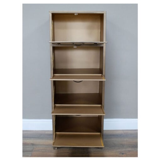 Industrial Antique Copper Metal 4 Door Tall File Storage Cabinet 120cm