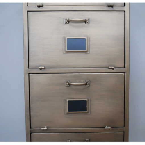 Industrial Antique Copper Metal 4 Door Tall File Storage Cabinet 120cm