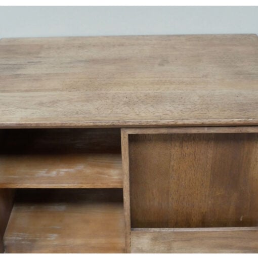 Industrial Rustic Solid Fir Wood And Black Metal Retro Records Magazines Books Cabinet