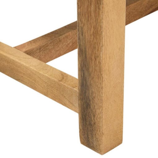 Boho Rustic Black And White Woven Jute And Solid Mango Wood Hallway Bedroom Bench 92cm