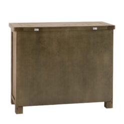 Rustic Country Dark Oak Wood 1 Drawer 2 Door Small Sideboard Cabinet 106cm