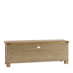 Rustic Country Dark Oak Wood 2 Drawer 2 Tier TV Stand Media Unit 140cm