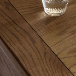 Rustic Country Dark Oak Wood 2 Drawer Large Rectangular Coffee Table 120cm