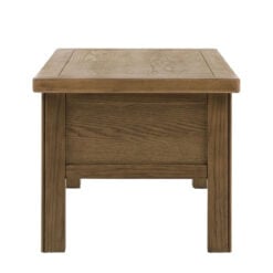 Rustic Country Dark Oak Wood 2 Drawer Large Rectangular Coffee Table 120cm