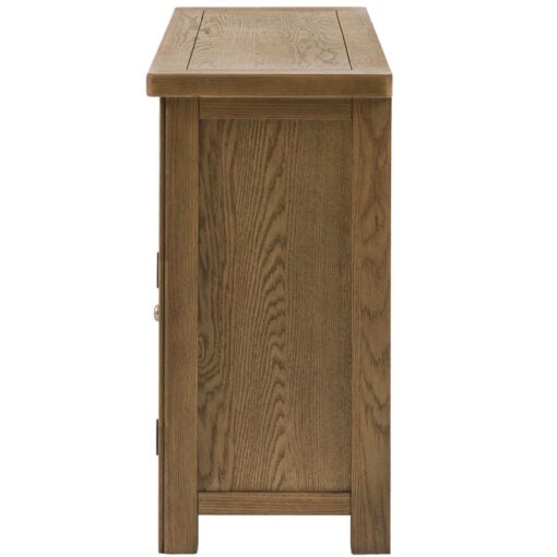 Rustic Country Dark Oak Wood 3 Drawer 3 Door Large Sideboard 150cm