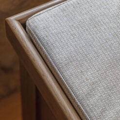 Rustic Country Dark Oak Wood 3 Wicker Baskets Storage Hallway Bench With Upholstered Seat 148cm