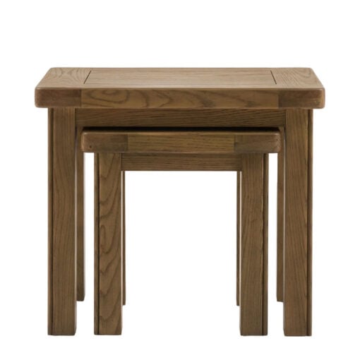 Rustic Country Dark Oak Wood Set Of 2 Nesting Side Tables End Tables Rustic Country Dark Oak Wood Set Of 2 Nesting Side Tables End Tables