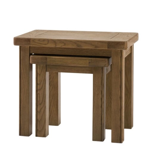 Rustic Country Dark Oak Wood Set Of 2 Nesting Side Tables End Tables Rustic Country Dark Oak Wood Set Of 2 Nesting Side Tables End Tables